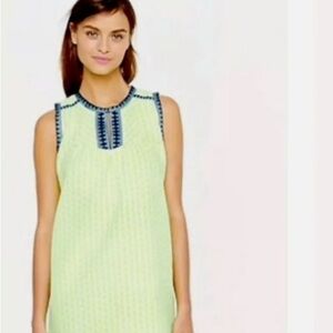 J Crew neon geometric trimmed shift size 8